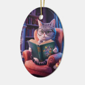 kattenportret keramisch ornament (Links)