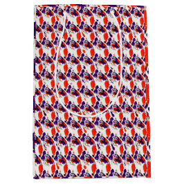 Kattenportret - Vet grafisch Sinaasappel en violet Medium Cadeauzakje