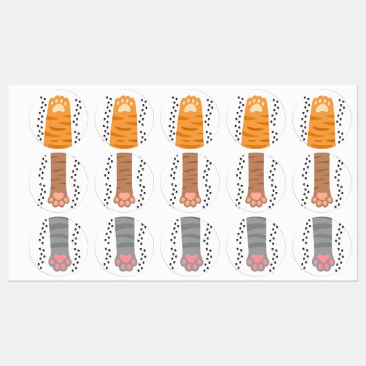kattenpoten labels (Vel)