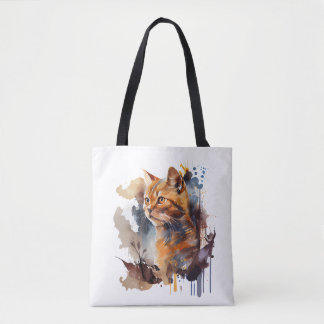 Kattenprint voor Kattenliefhebber Kat Mam Canvas t Draagtas