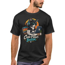 Kattenprogrammeurcode vloeit beter T-shirt
