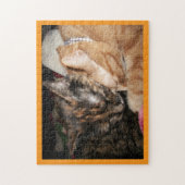 Kattenpuzzel met liefde legpuzzel (Verticaal)