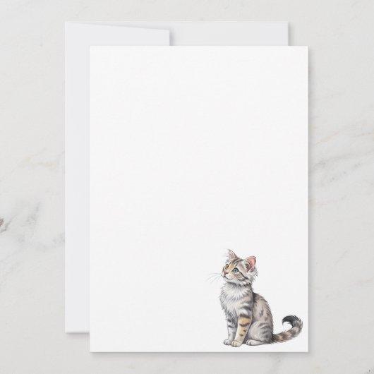 kattenrassen met een Amerikaanse krul Kaart (Achterkant)