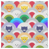 Kattenregenboog, Japanse golf Stof (Swatch)