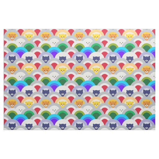Kattenregenboog, Japanse golf Stof (Fat Quarter)