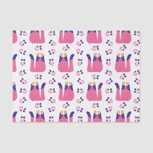 Kattenrendier Kerstvakantie Tissuepapier (Voorkant)