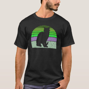 kattenretro Cat Silhouette Kitten Animal 80 T-shirt