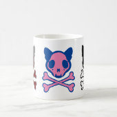  kattenschedel en kruisbeenderen koffiemok (Center)