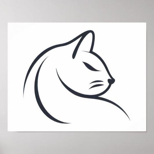 Kattenschets Klein Poster (Voorkant)