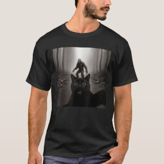 Kattenselfie met Sasquatsch Bigfoot Funny Gifts Ma T-shirt