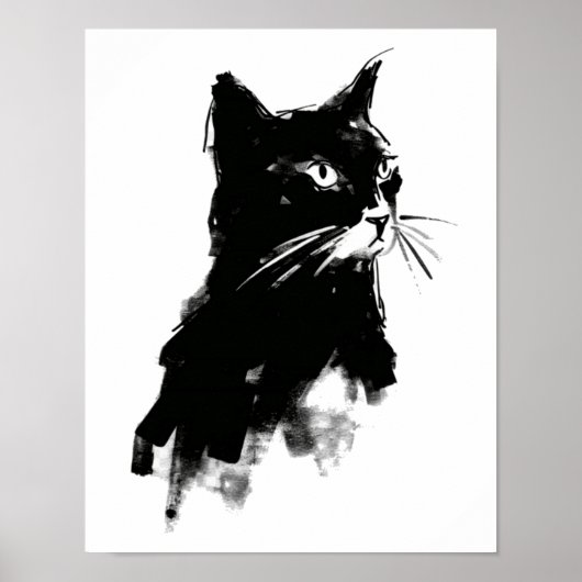 Kattensilhouet Klein Poster (Voorkant)
