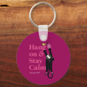 Kattensleutelhanger - Kattenregels - Blijf kalm Sleutelhanger (Voorkant)