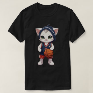 kattenspel basketbal t-shirt