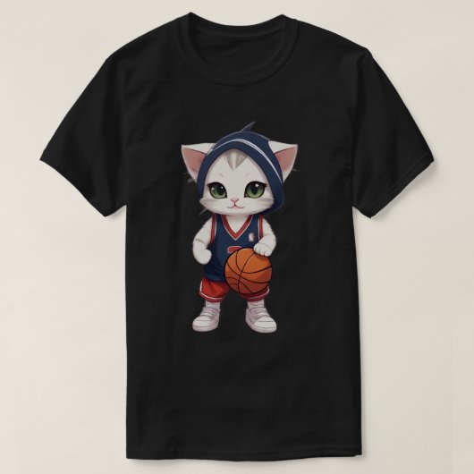 kattenspel basketbal t-shirt (Design voorkant)