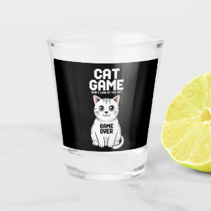 Kattenspel Kijk Niet Naar De Kat Grappig Shot Glas
