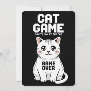 Kattenspel Kijk niet naar de kat over grappig Kaart