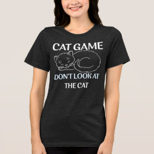 Kattenspel Kijk niet naar de kat Tri-Blend Shirt