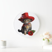 "Kattenspits: kattenwandklok" Grote Klok (Huis)