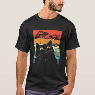 Kattensterrenstelsel Ca Ruimteschip Alien Kat UFO T-shirt