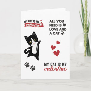 Kattensticker Set Mijn Kat Is Mijn Valentijn Kaart