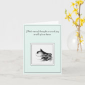 Kattensympathie condoleert kaart (Gele Bloem)