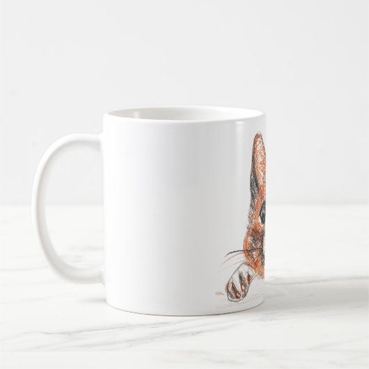 Kattentekening Classic Mok (Links)