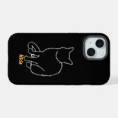  kattentelefoonhoes iPhone 15 hoesje (Achterkant horizontaal)