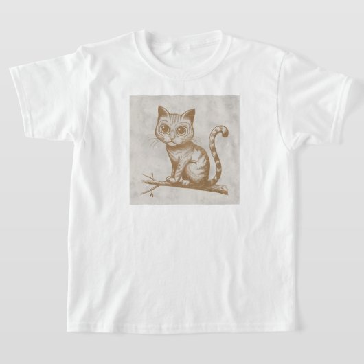 Kattentextuur IN retro 90 design T-shirt (Laagn)