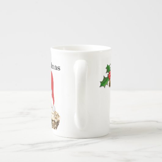 Kattenthema gepersonaliseerde vrolijke kerst Mok (Achterkant)