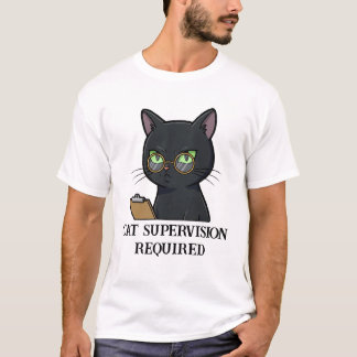 Kattentoezicht vereist grappige kat t-shirt