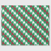 KattenTooth-kerstpatroon Cadeaupapier (Vlak)