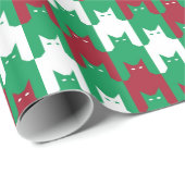 KattenTooth-kerstpatroon Cadeaupapier (Rol Hoek)