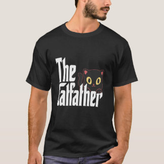 Kattenvader De kattengod Schattige zwarte kat vade T-shirt