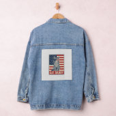 Kattenvader Patriottische Kat Vector Design_1 Denim Jacket (Hangar)