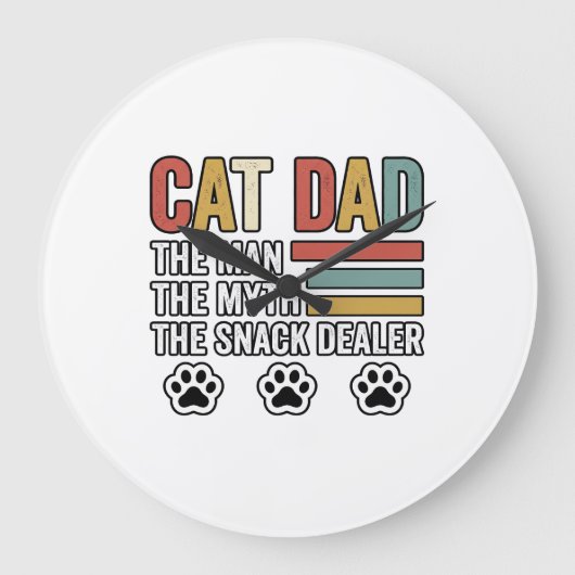 Kattenvader Vintage Grappig Snack Dealer T-shirt O Grote Klok (Voorkant)