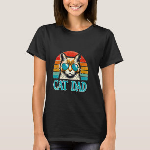 Kattenvader Vintage Jaren Tachtig Stijl Kat Retro T-shirt