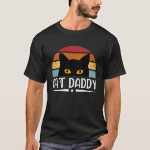 Kattenvader Vintage Retro Versleten Jaren Tachtig T-shirt