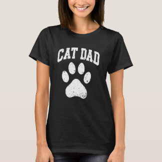 Kattenvader Vintage T-shirt Grappige Kattenliefheb