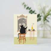 Kattenverfhond Briefkaart (Staand voorkant)