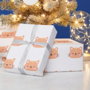 Kattenverjaardag Kinder kunst Cadeaupapier
