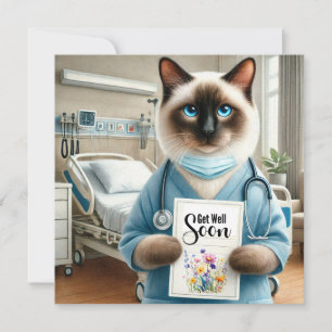 Kattenverpleegkundige met bloemenpracht met Get we