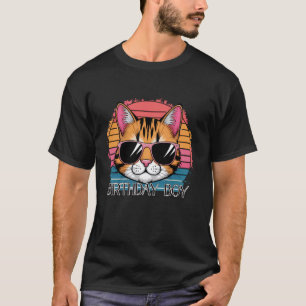 Kattenvriendelijke oranje tabby zonsondergang zonn t-shirt