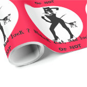 Kattenvrouw silhouette cadeaupapier (Rol Hoek)