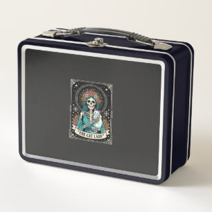 Kattenvrouw Skelet Tarot Bloem Gothic