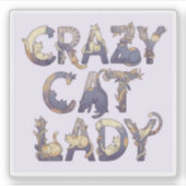 Kattenvrouwtje Sticker (Voorkant)