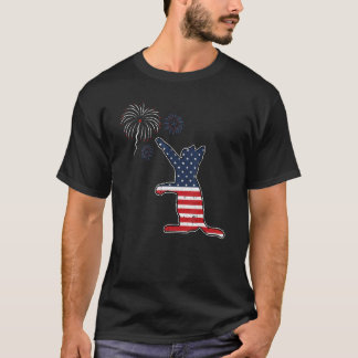 Kattenvuurwerk 4 juli Amerikaanse vlag Patriottisc T-shirt
