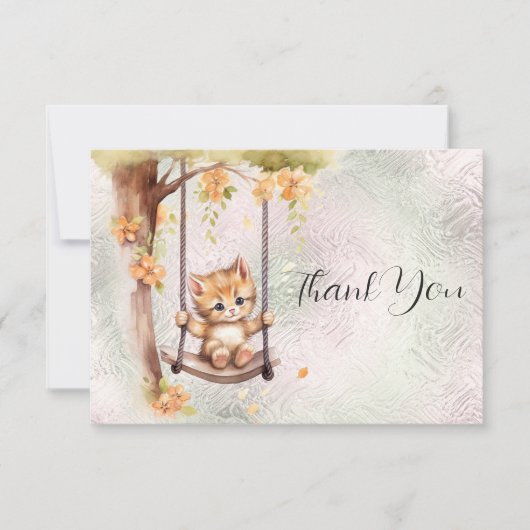 Kattenwiegen Dankkaart Bedankkaart (Voorkant)
