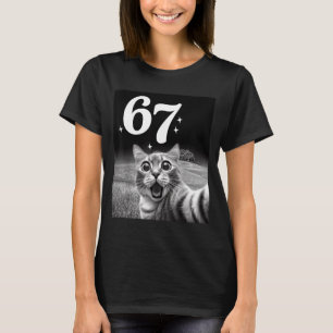 Kattenzelfie Met 67 Meme Grappige Katten Grafisch T-shirt