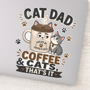 Kattepapa koffie en katten dat is het grap voor ka sticker