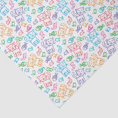 kattepatroon tissuepapier (Detail)